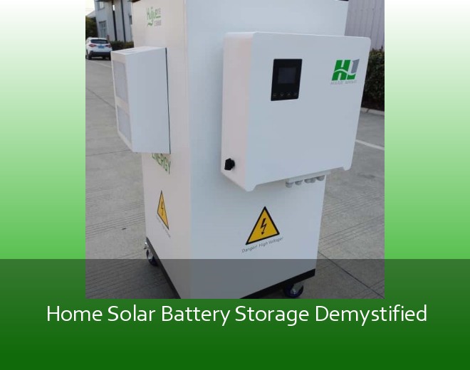 Home Solar Battery Storage Demystified